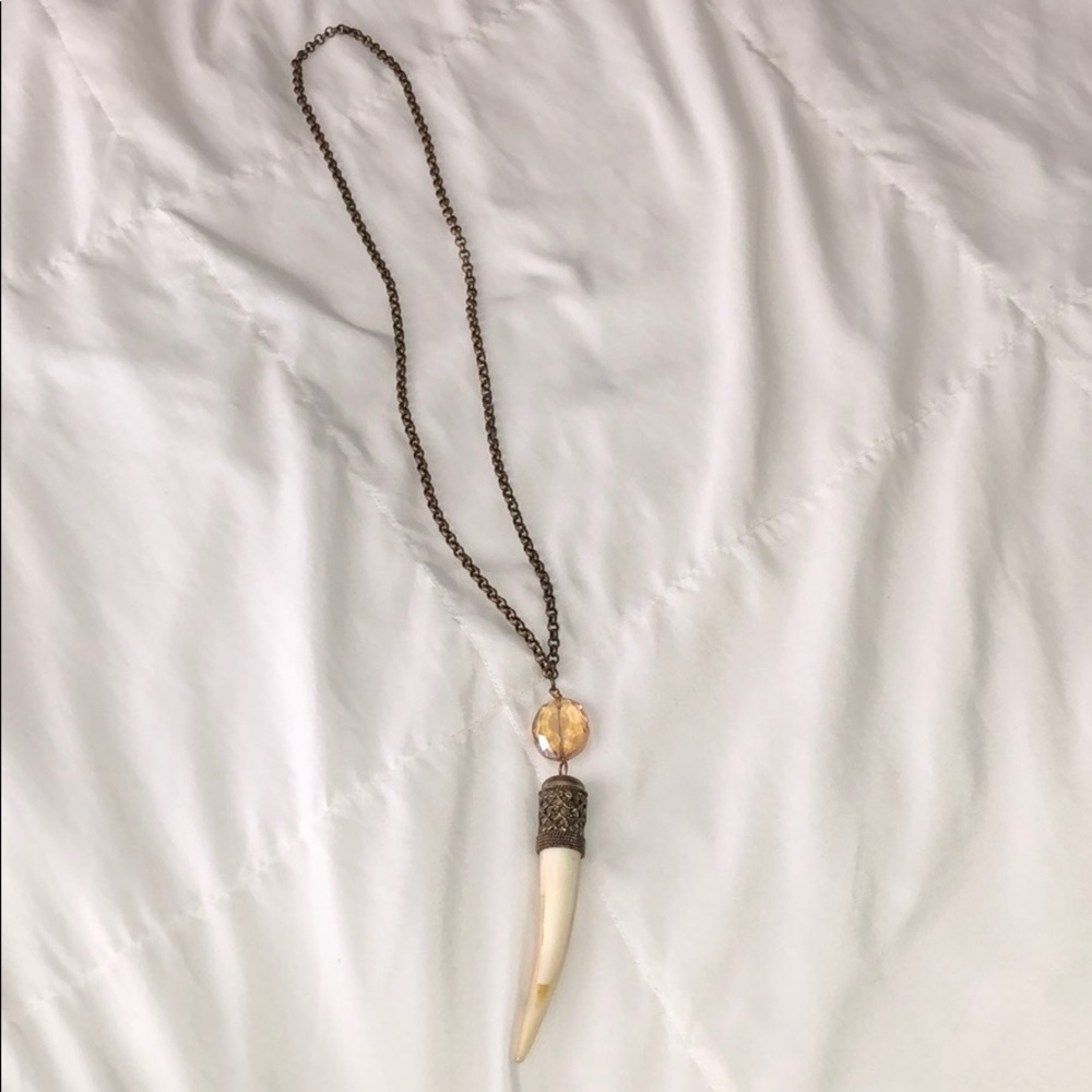 Long Faux Tusk Necklace